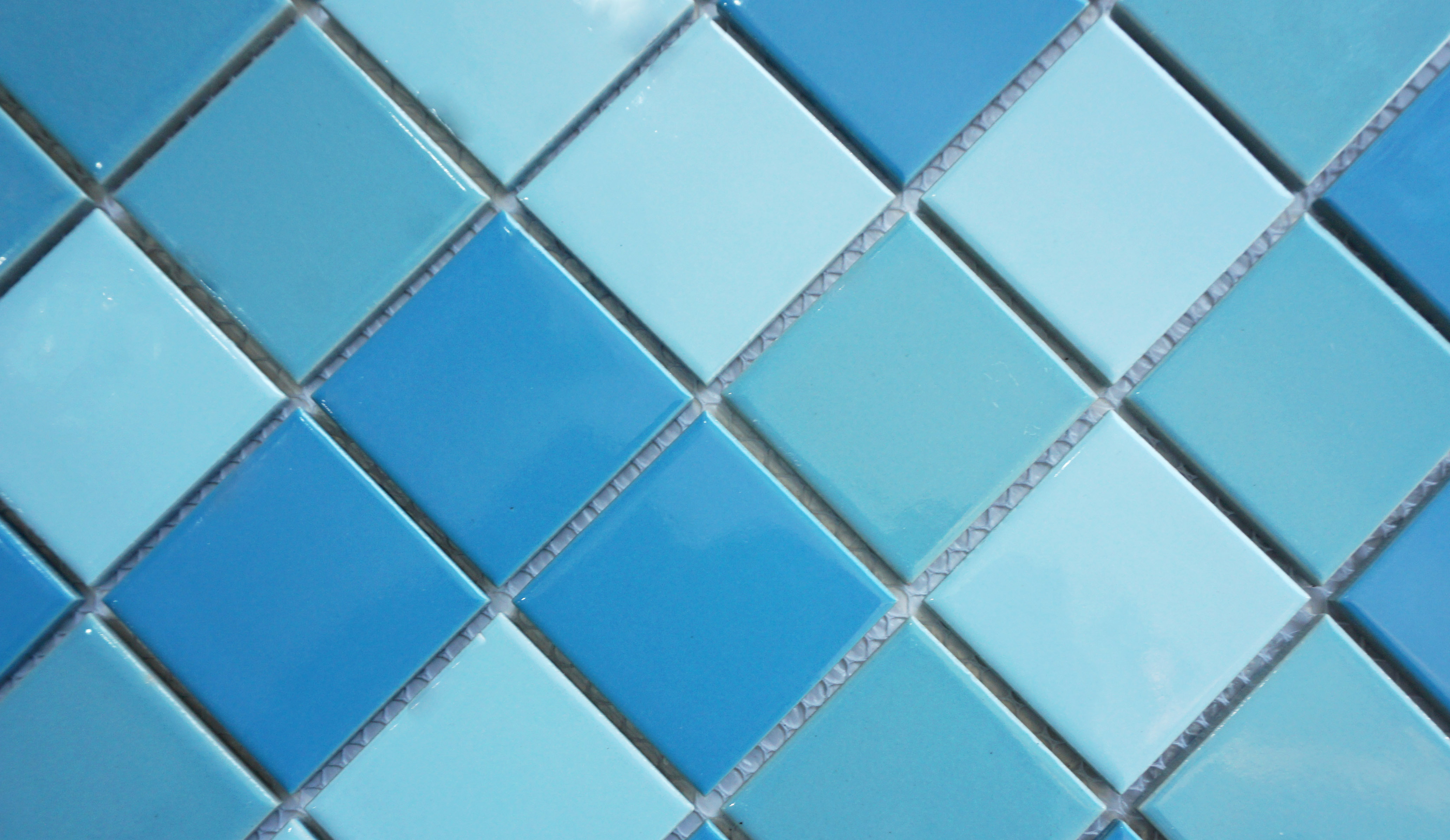 Glazed Square 2x2 Blue Ceramic Mosaic Floor Tile from China