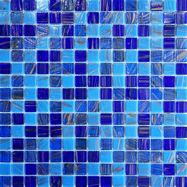 Foshan Manufacturer Goldline 20x20mm Glass Mosaic For Background Wall